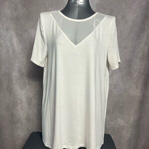 Vocal White Short Sleeve Women's Top